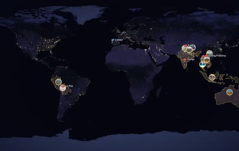 Maya’s map in the Night style